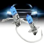 Set 2 becuri halogen H3 "HOD HI-POWER", putere 55W, lumina alba 5000K, 12V, imitatie xenon, cu mufe ceramice FAVLine Selection
