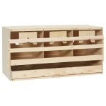 Cuibar găini cu 3 compartimente, 72x33x38 cm, lemn masiv pin GartenMobel Dekor