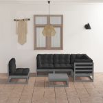 Set mobilier de grădină cu perne, 6 piese, lemn masiv de pin GartenMobel Dekor