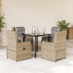 Set mobilier de grădină cu perne, 5 piese, bej, poliratan GartenMobel Dekor