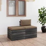 Set mobilier grădină din paleți, 2 piese, cu perne, lemn de pin GartenMobel Dekor