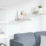 Raft de perete suspendat, gri beton, 40x23x3,8 cm, MDF GartenMobel Dekor