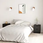 Dulapuri noptieră, 2 buc., negru, 40x40x50 cm, lemn prelucrat GartenMobel Dekor