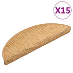 Covorașe scări autoadezive 15 buc. sisal 56x17x3 aspect sisal GartenMobel Dekor