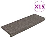 Covoraș scări autoadeziv 15 buc. gri&bej 65x21x4cm aspect sisal GartenMobel Dekor