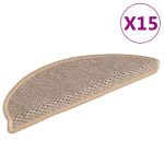 Covorașe scări autoadezive 15 buc. bej deschis 56x17x3cm sisal GartenMobel Dekor