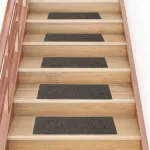 Covorașe autoadezive pentru scări, 15 buc., 76x20 cm, antracit, dreptunghiulare GartenMobel Dekor