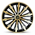 Set 4 capace roti VELAR Monarch Gold/Black, design multi-spoke Premium, ABS rezistent, Universal, pentru jante R15 FAVLine Selection