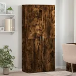 Pantofar, stejar fumuriu, 80x39x178 cm, lemn prelucrat GartenMobel Dekor