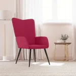 Scaun de relaxare, roșu vin, catifea GartenMobel Dekor
