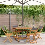 Set mobilier de grădină 5 piese textil antracit/lemn masiv GartenMobel Dekor