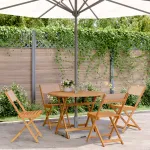 Set mobilier de grădină 5 piese textil taupe/lemn masiv GartenMobel Dekor
