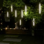 Lumini de meteoriți 8 buc. alb rece 30 cm 192 LED-uri int./ext. GartenMobel Dekor