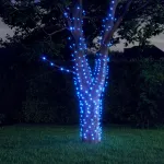 Instalație de lumini solare, 2 buc.x200 LED albastru int/ext GartenMobel Dekor