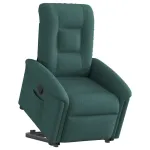 Fotoliu rabatabil ridicare pe verticală, verde închis, textil GartenMobel Dekor