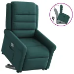 Fotoliu rabatabil ridicare pe verticală, verde închis, textil GartenMobel Dekor