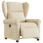 Fotoliu rabatabil electric, crem, material textil GartenMobel Dekor