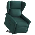 Fotoliu rabatabil ridicare pe verticală, verde închis, textil GartenMobel Dekor