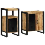 Set de mobilier pentru baie cu sertar 2 pcs Lemn de mango solid GartenMobel Dekor