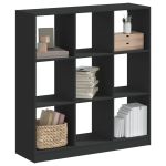 Bibliotecă, negru, 102x32x108 cm, lemn prelucrat GartenMobel Dekor