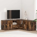 Dulap colțar, stejar fumuriu, 200x40x45 cm, lemn prelucrat GartenMobel Dekor