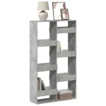 Bibliotecă, gri beton, 100x33x175 cm, lemn prelucrat GartenMobel Dekor