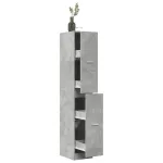 Dulap de farmacie, gri beton, 30x41x174,5 cm, lemn prelucrat GartenMobel Dekor