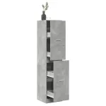 Dulap de farmacie, gri beton, 40x41x174,5 cm, lemn prelucrat GartenMobel Dekor