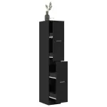 Dulap de farmacie, negru, 30x41x174,5 cm, lemn prelucrat GartenMobel Dekor