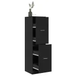 Dulap de farmacie, negru, 40x41x144,5 cm, lemn prelucrat GartenMobel Dekor