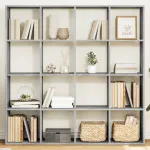 Bibliotecă, gri sonoma, 137,5x29x137,5 cm, lemn prelucrat GartenMobel Dekor
