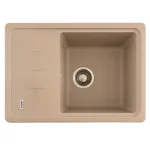 Chiuvetă bucătărie din granit Sahara cu 1 cuvă și scurgător 615x430 mm Flow