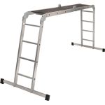 Rebrík s plošinou Strend Pro, hliníkový, kĺbový, 4x3, 4in1, max. 150 kg