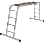 Scară multifuncțională din aluminiu cu platformă Strend Pro 4x3, 150 kg