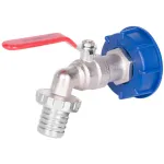 Set ventil IBC din alama 1 1/4 inch cu reductie 60 mm si iesire 1 inch