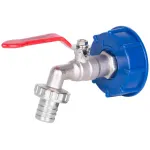 Set robinet IBC 3/4 din alama cu reductie 60 mm si iesire 1 inch