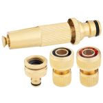 Set conectori pentru furtun 3/4 cu adaptor 3/4-1 si duza, Strend Pro Garden