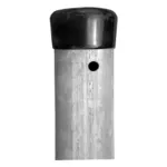 Stâlp gard zincat rotund Strend Pro 48x2200 mm cu capac