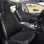 Husa Premium pentru scaun auto cu bile de masaj din lemn, dimensiune 122 x 42 cm, culoare Negru FAVLine Selection