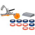 Cleste pentru legat plante Cameleon, set cu 10 benzi si 10000 capse