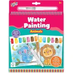 Carte de colorat cu apa Animalute pentru copii 3+ cu pensula reutilizabila