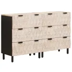 Bufet 2 pcs Finisaj Alb Spălat 60 x 33 x 75 cm GartenMobel Dekor