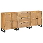 Bufet 3 pcs Maro 180 x 33 x 75 cm Lemn de mango solid GartenMobel Dekor