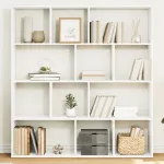 Bibliotecă, alb, 132x29x141,5 cm, lemn prelucrat GartenMobel Dekor