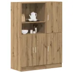 Set dulap de bucătărie din 2 piese din lemn de Stejar artizanal GartenMobel Dekor