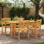 Scaun pentru Grădină 4 pcs 56 x 56 x 90 cm Lemn Solid de Acacia GartenMobel Dekor