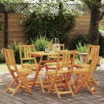 Scaun pentru Grădină 6 pcs Ulei Natural 40 x 42 x 85 cm GartenMobel Dekor
