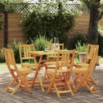 Scaun pentru Grădină 6 pcs Ulei Natural 40 x 42 x 85 cm GartenMobel Dekor