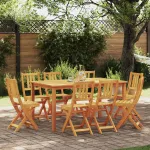 Scaun pentru Grădină 8 pcs Ulei Natural 40 x 42 x 85 cm GartenMobel Dekor