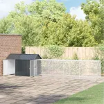 Cușcă pentru păsări Antracit 619 x 111 x 142 cm Oțel Galvanizat GartenMobel Dekor